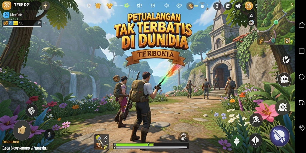 Tampilan gameplay Open World yang menakjubkan di 77RP.