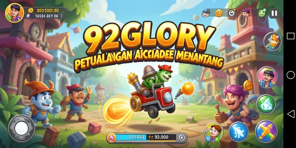 Tampilan gameplay seru dari 92GLORY yang penuh aksi.