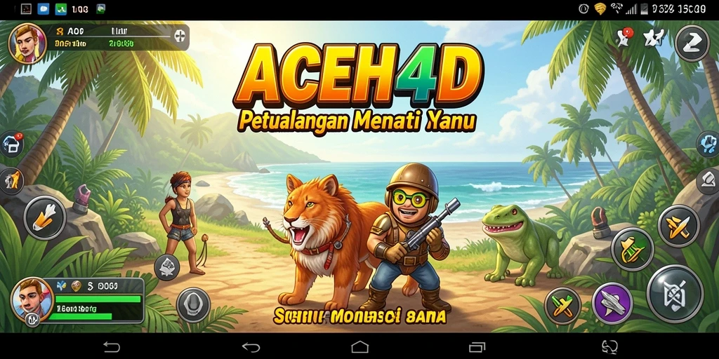 Screenshot gameplay menunjukkan petualangan seru dan menantang dalam ACEH4D.