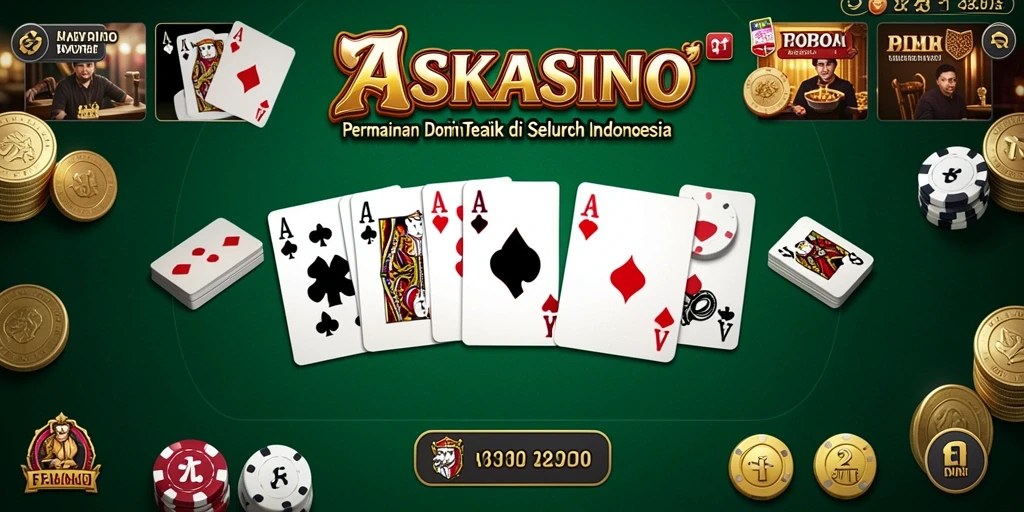 Tampilan gameplay menarik di ASKASINO dengan aksi domino yang seru.
