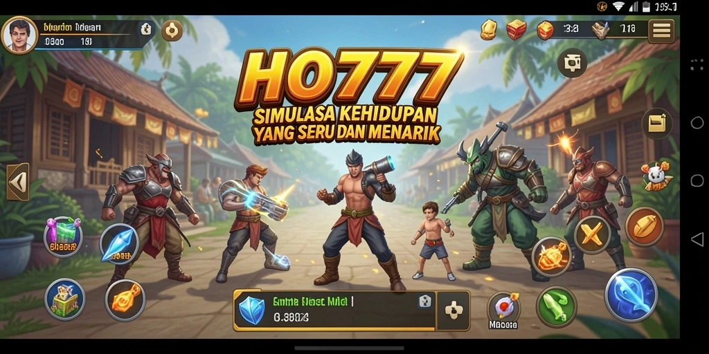 Screenshot gameplay HO777 yang memperlihatkan interaksi dalam simulasi.
