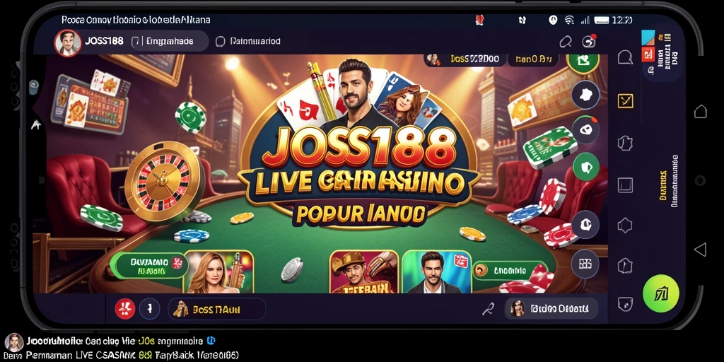 Tampilan gameplay JOSS188 dengan dealer langsung yang menghibur.