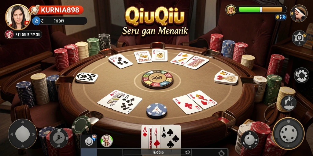 Tampilan permainan QiuQiu yang menarik dan interaktif.