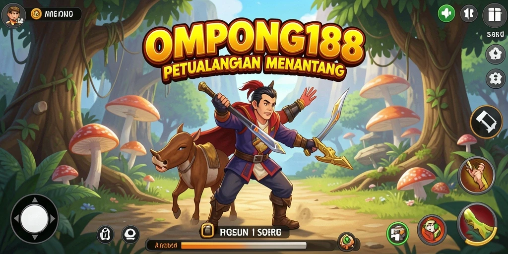 Screenshot gameplay OMPONG188 yang menunjukkan aksi seru dalam petualangan.