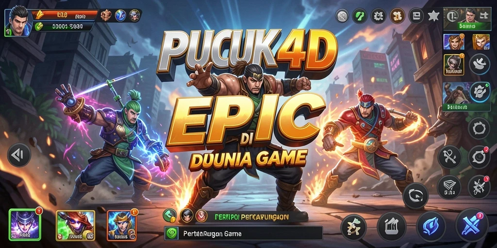 Tampilan gameplay PUCUK4D menampilkan aksi pertarungan yang mendebarkan.