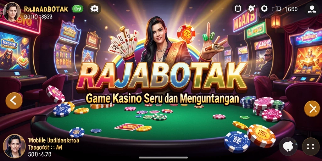 Tampilan gameplay menarik dalam aplikasi Kasino RAJABOTAK.