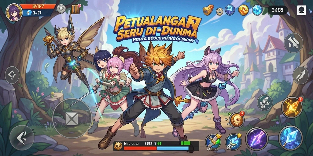 Gameplay seru dan karakter Anime menawan di SVIP7.
