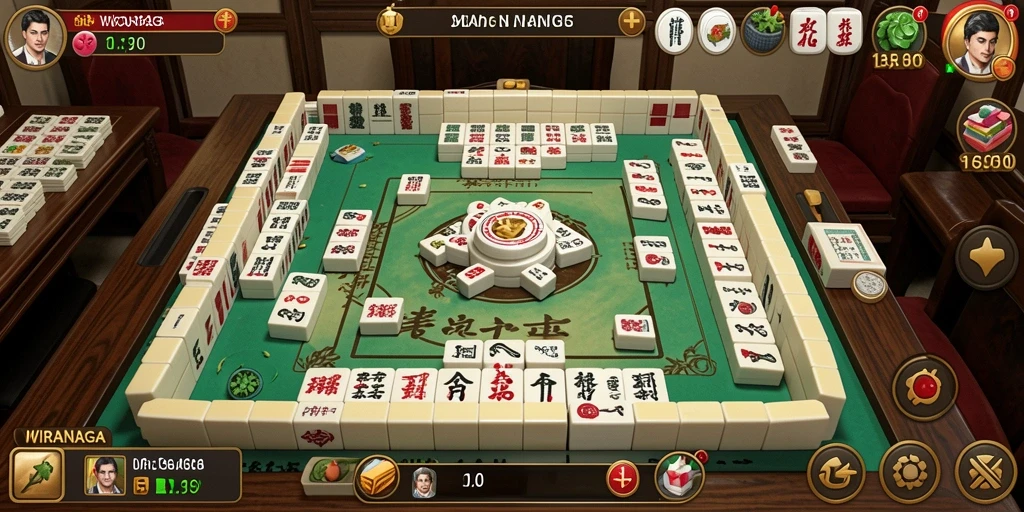Screenshot utama WIRANAGA menampilkan gameplay Mahjong yang memikat.